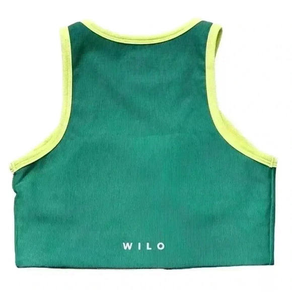 WILO The Label Women’s small Sports Bra racer back Color Block Forest G… - Picture 2 of 4